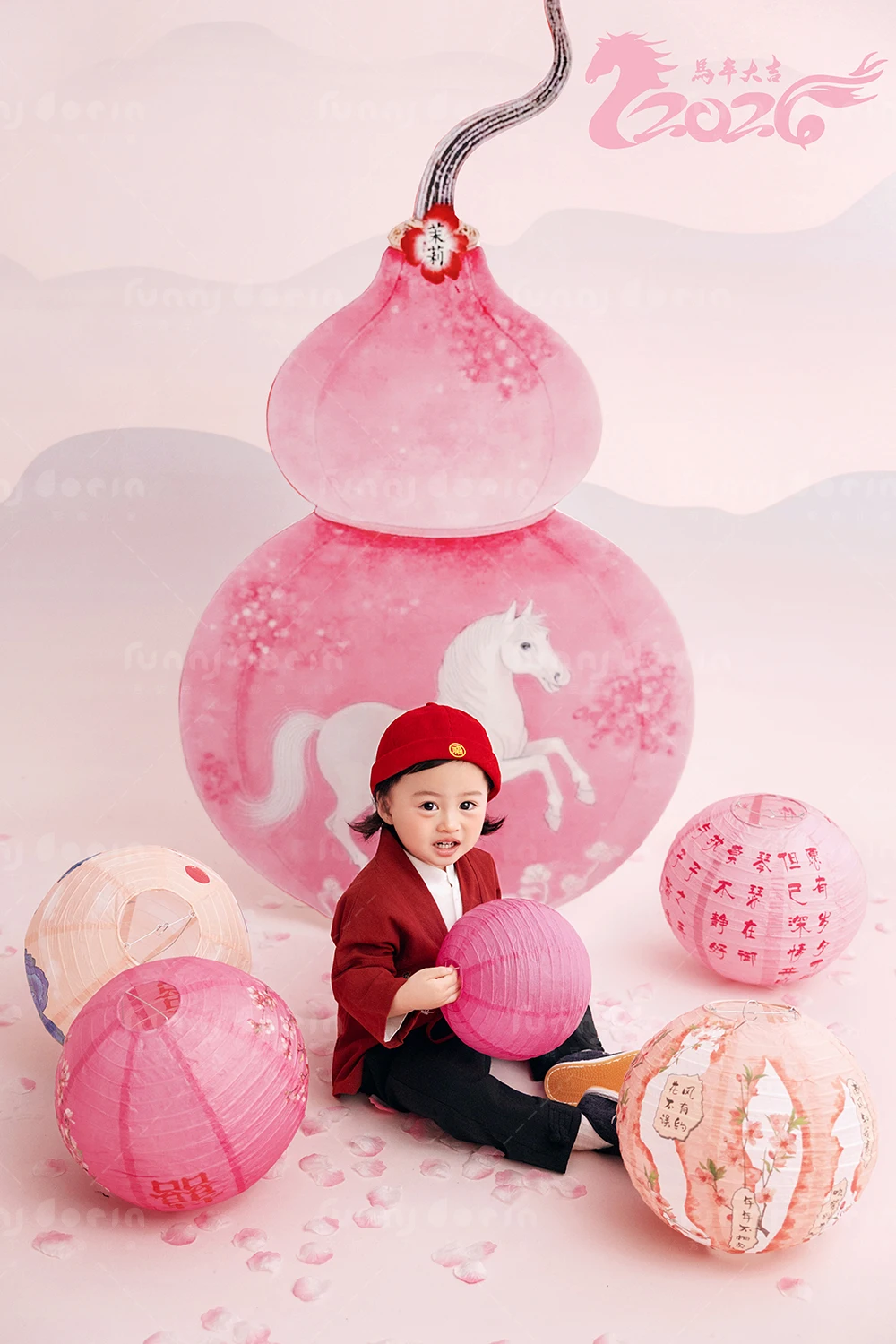 芳妮豆丁儿童摄影 马年福禄