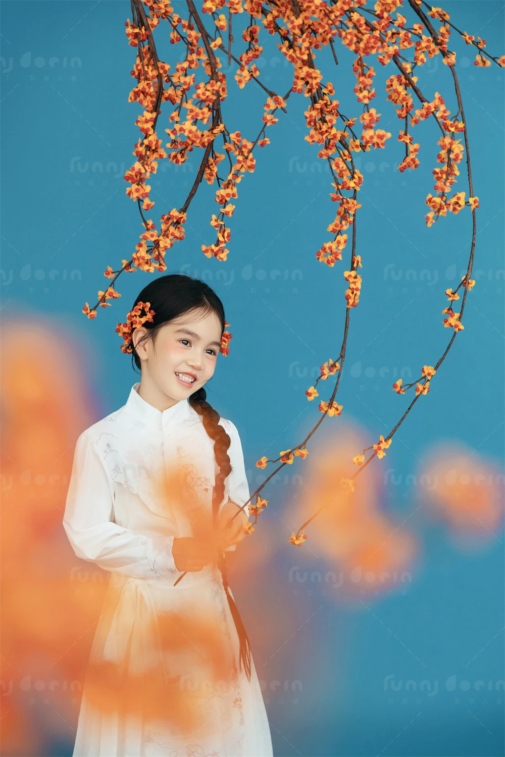 芳妮豆丁儿童摄影 白马迎春