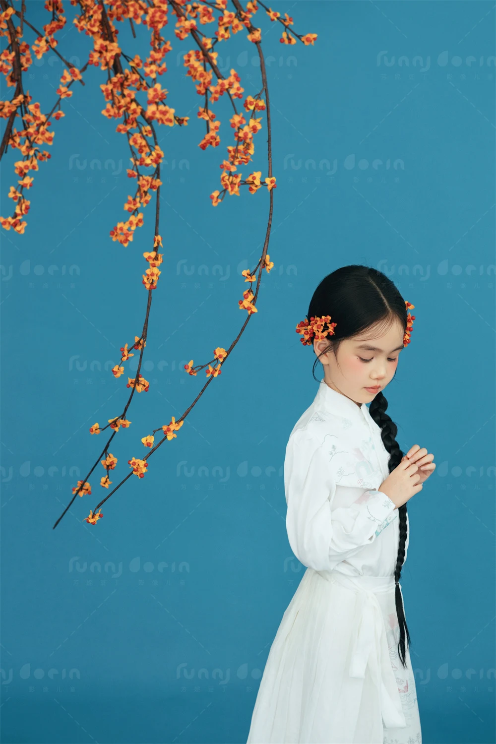 芳妮豆丁儿童摄影 白马迎春