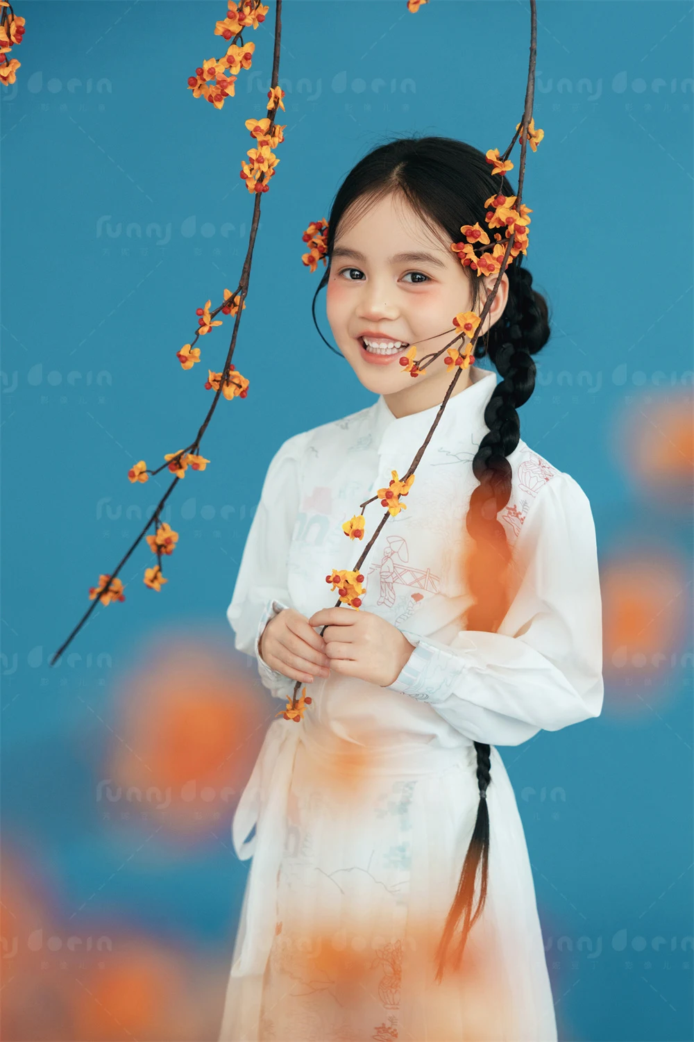 芳妮豆丁儿童摄影 白马迎春