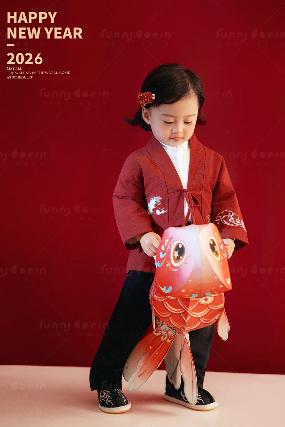 芳妮豆丁儿童摄影 马年福禄