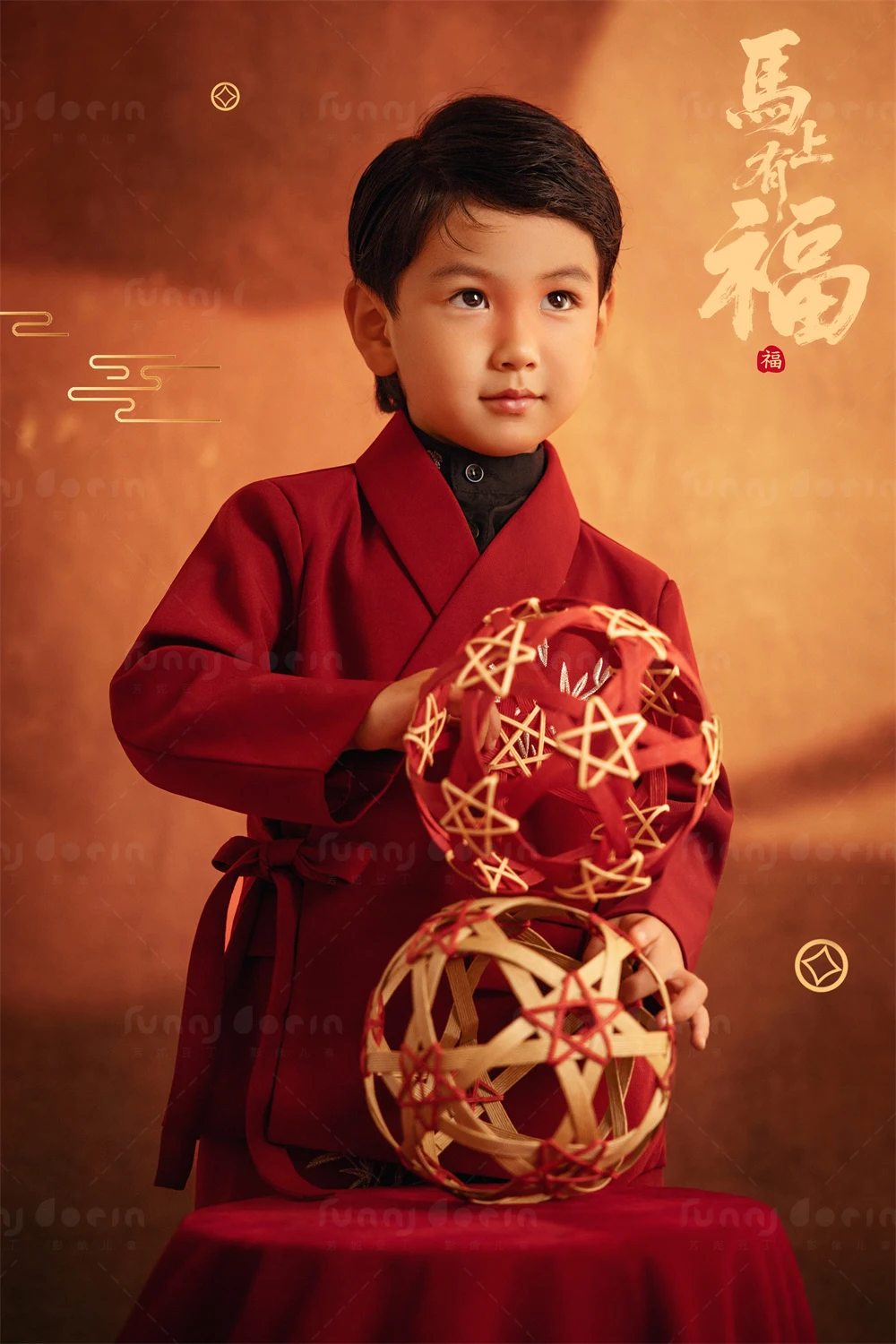 芳妮豆丁儿童摄影 马上有福