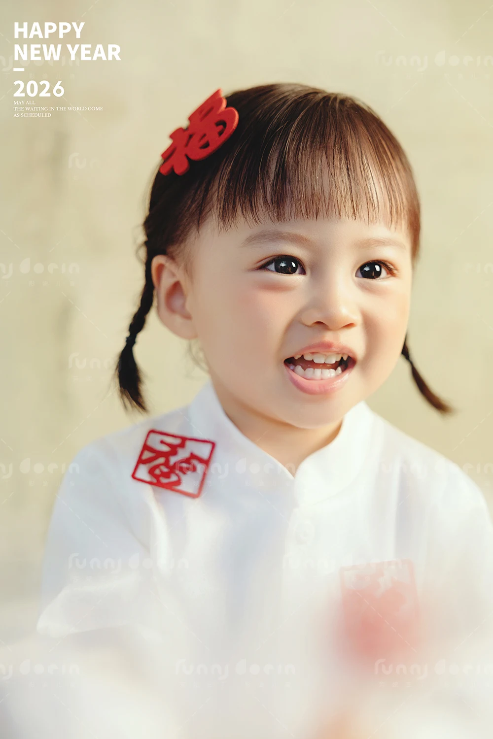 芳妮豆丁儿童摄影 马年福禄