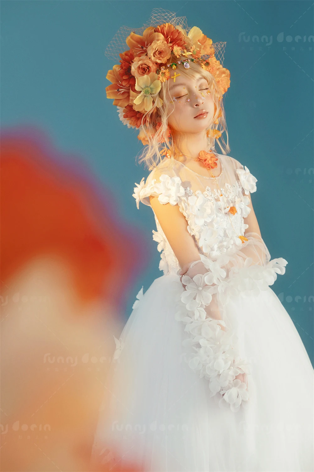 芳妮豆丁儿童摄影 花影绽放