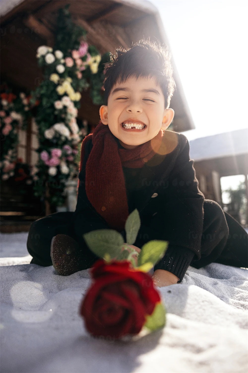 芳妮豆丁儿童摄影 雪国罗曼蒂克