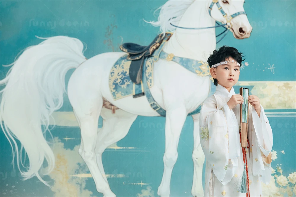 芳妮豆丁儿童摄影 龙驹踏春