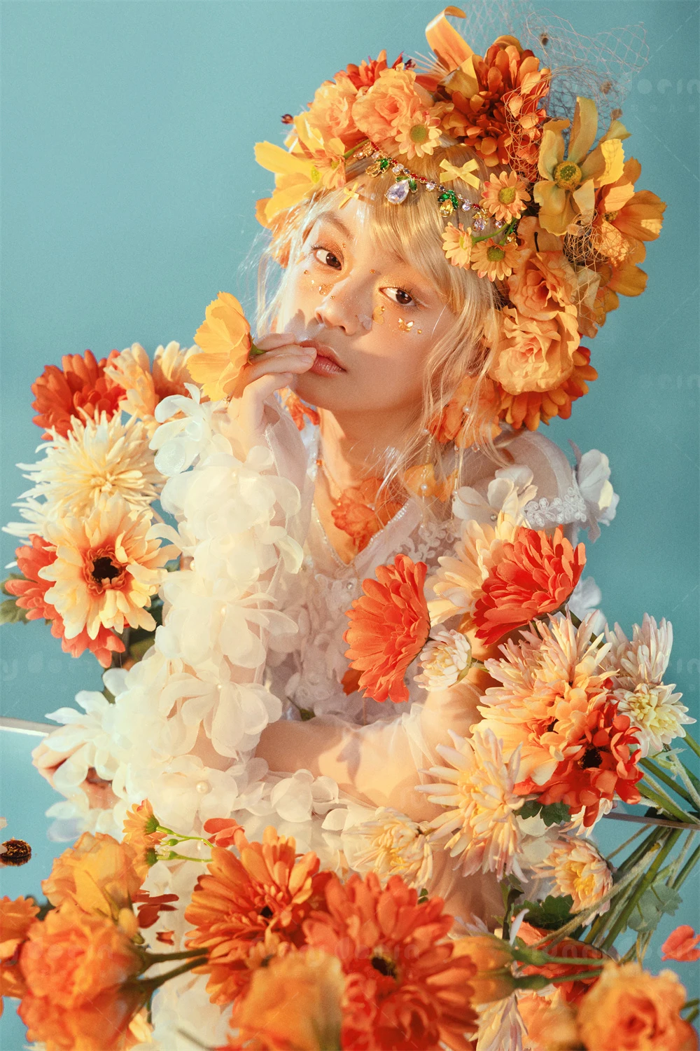 芳妮豆丁儿童摄影 花影绽放