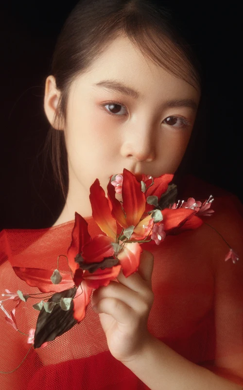 芳妮豆丁儿童摄影 红妆花语