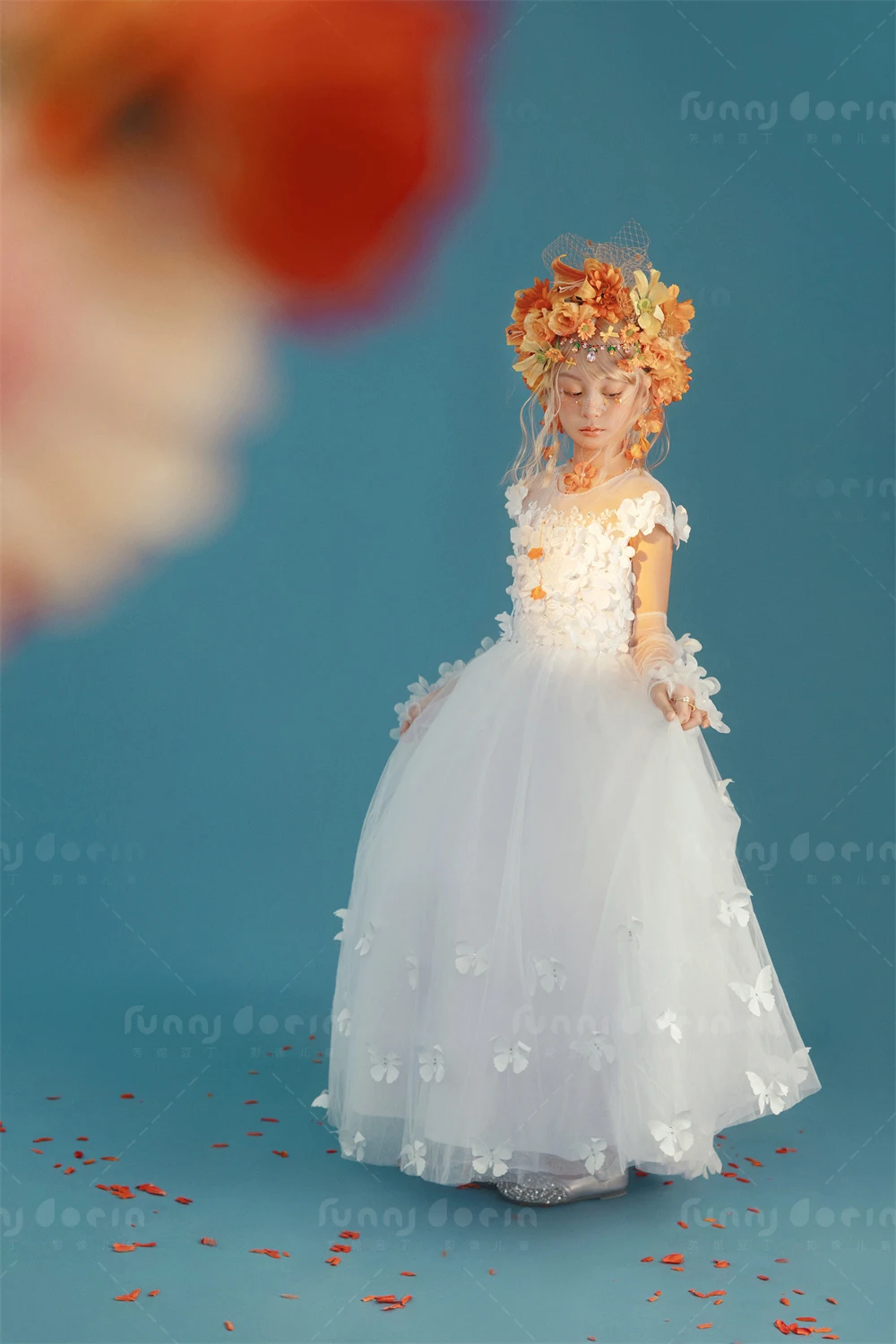 芳妮豆丁儿童摄影 花影绽放