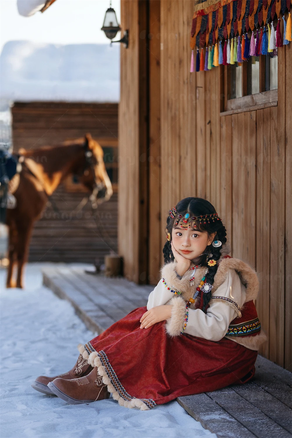 芳妮豆丁儿童摄影 踏雪牧云