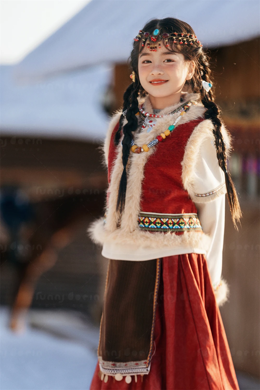 芳妮豆丁儿童摄影 踏雪牧云