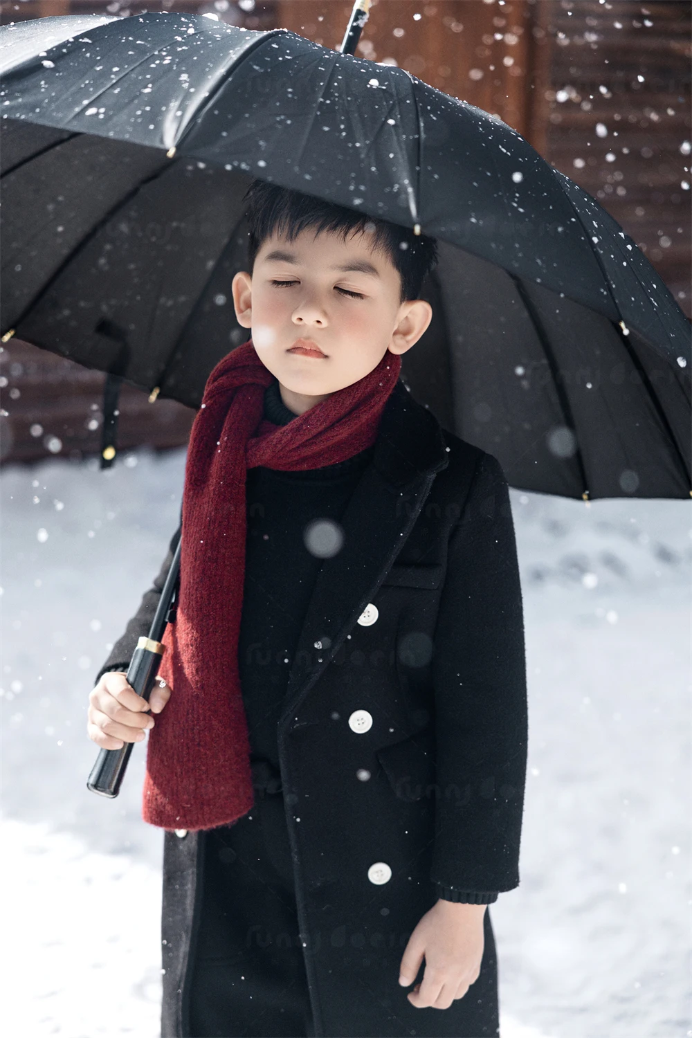 芳妮豆丁儿童摄影 雪国罗曼蒂克