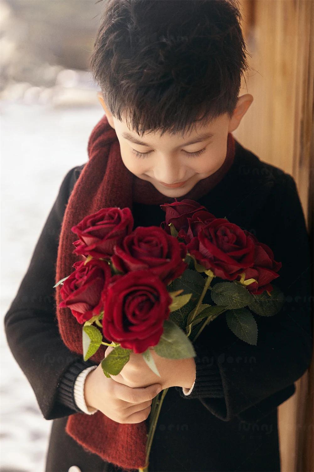 芳妮豆丁儿童摄影 雪国罗曼蒂克