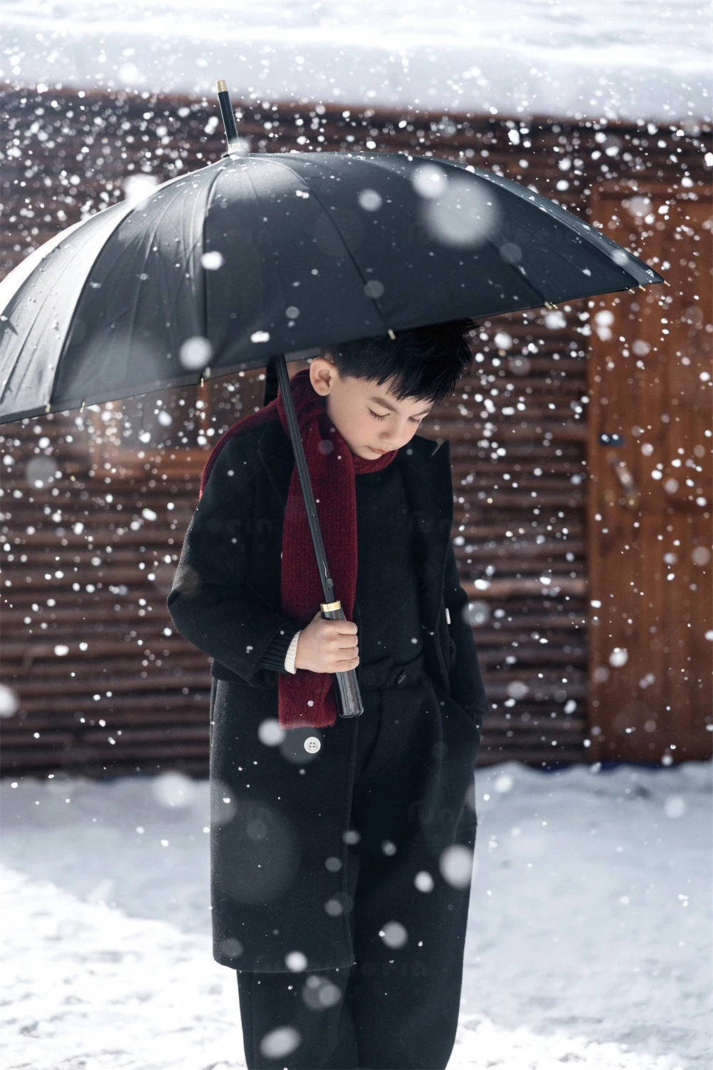 芳妮豆丁儿童摄影 雪国罗曼蒂克
