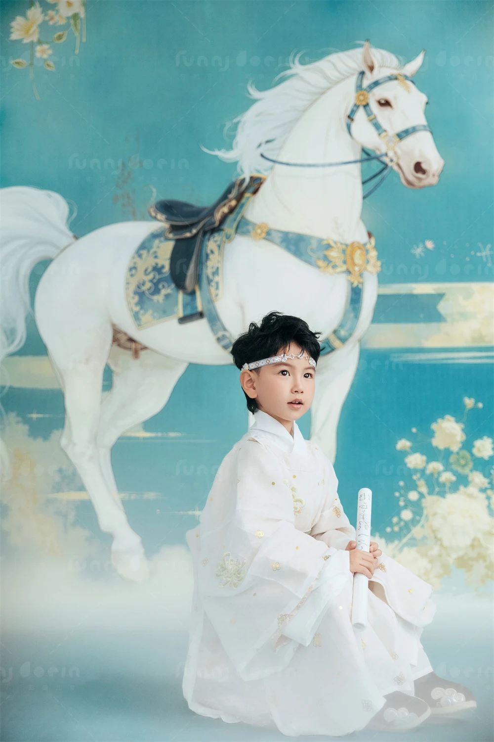 芳妮豆丁儿童摄影 龙驹踏春