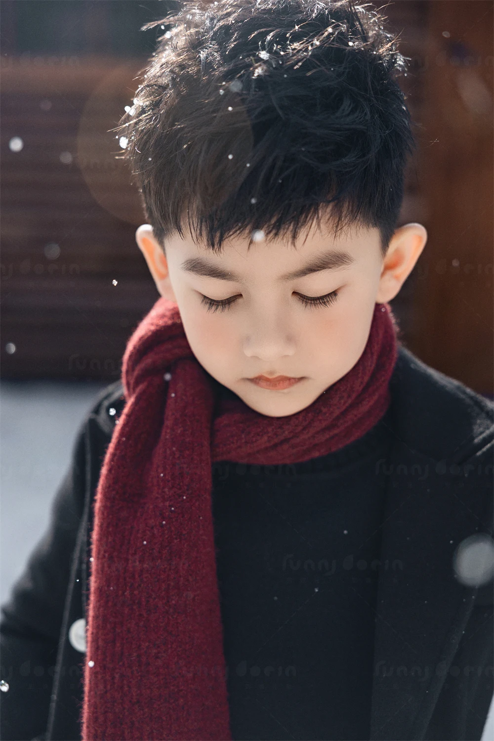 芳妮豆丁儿童摄影 雪国罗曼蒂克