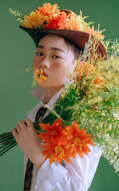 芳妮豆丁儿童摄影-花间低语