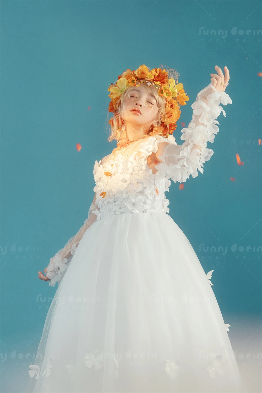 芳妮豆丁儿童摄影 花影绽放