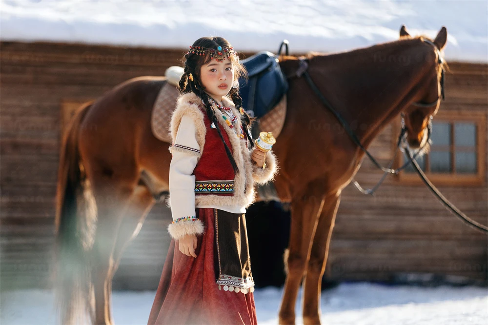 芳妮豆丁儿童摄影 踏雪牧云