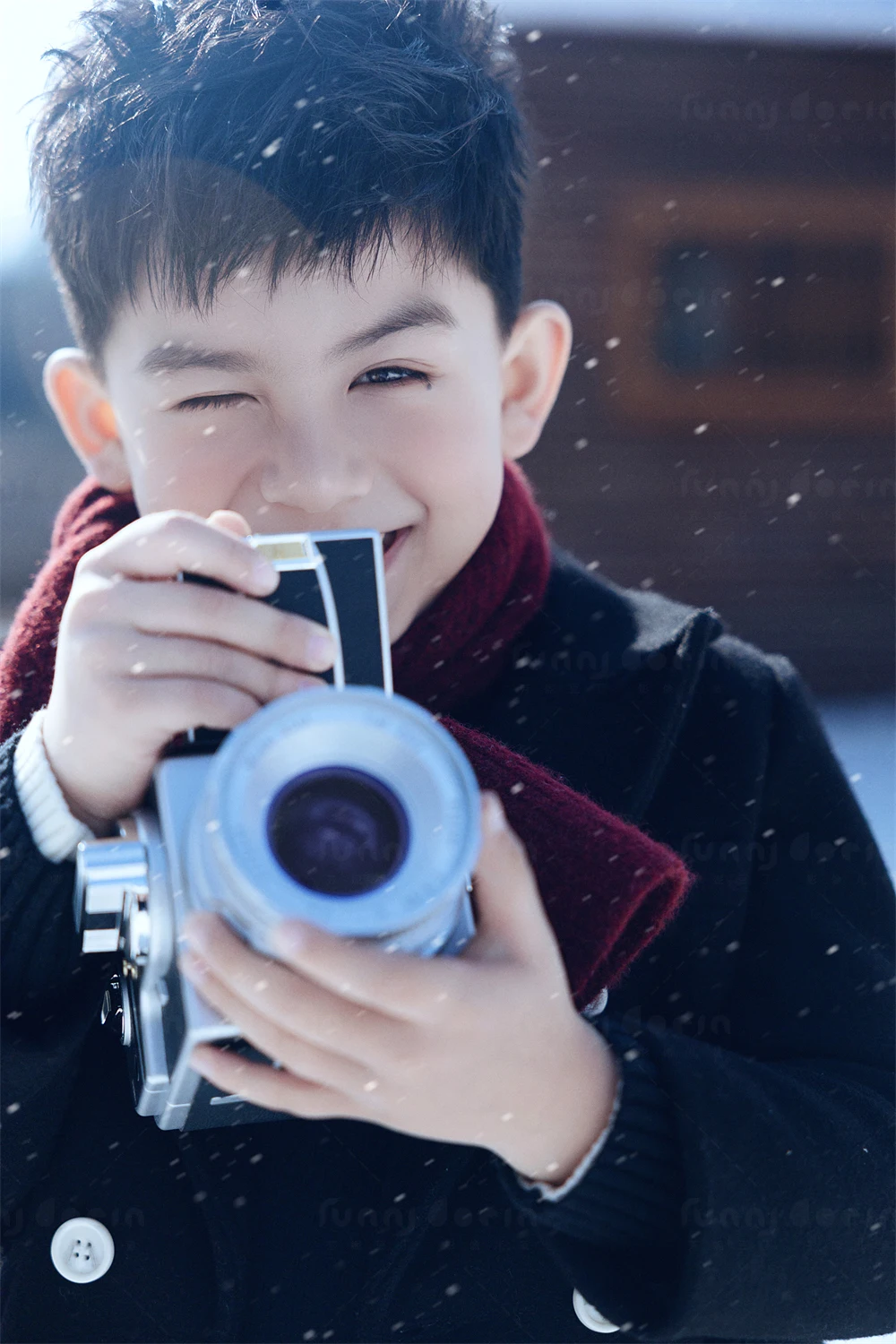芳妮豆丁儿童摄影 雪国罗曼蒂克