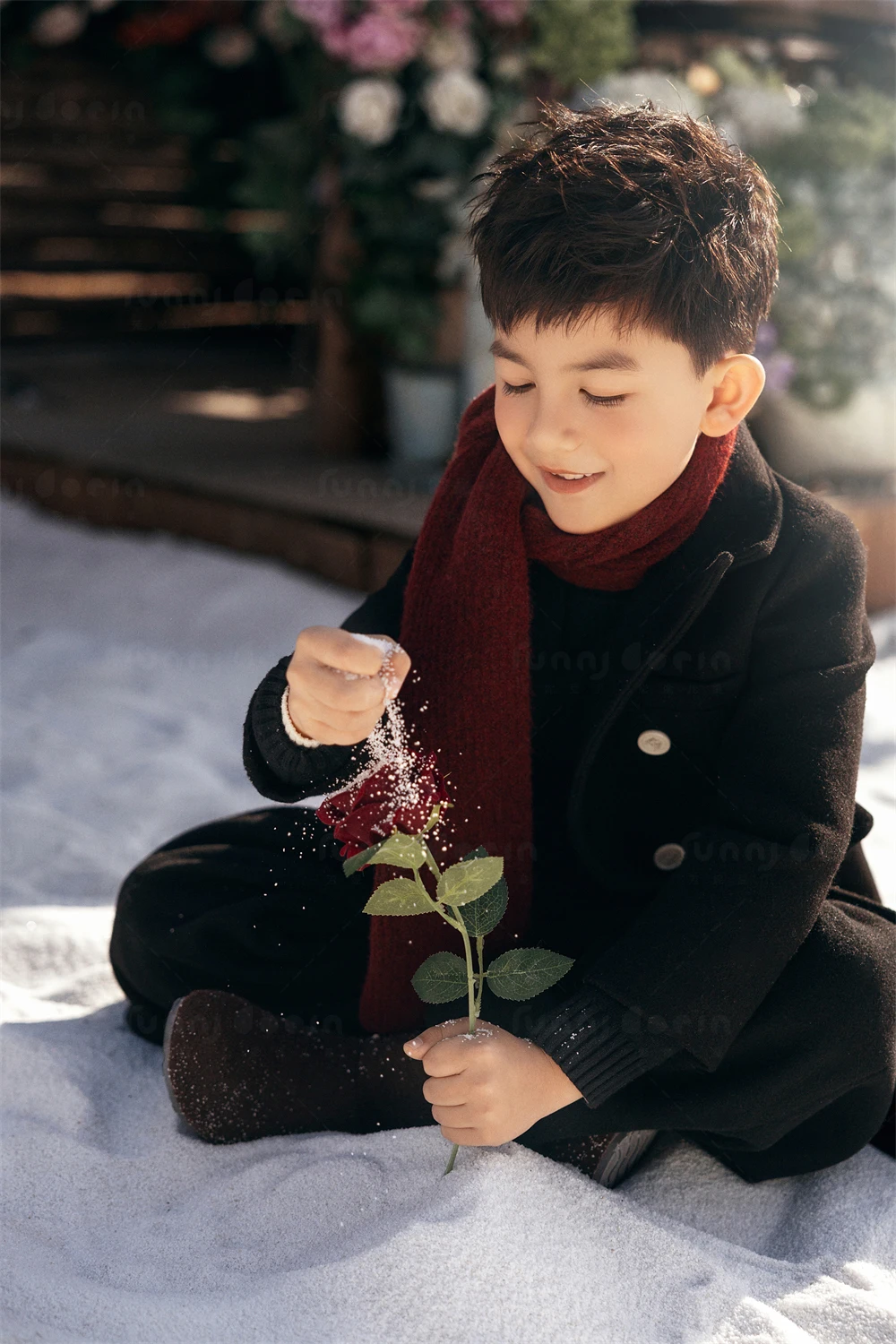 芳妮豆丁儿童摄影 雪国罗曼蒂克