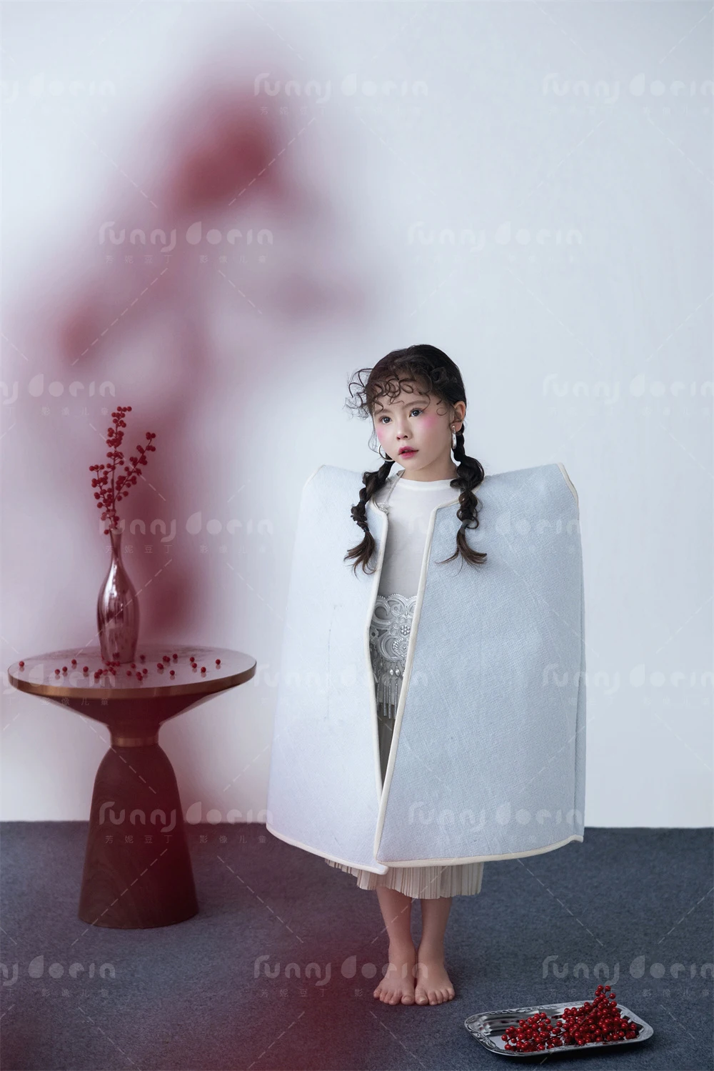 芳妮豆丁儿童摄影 白绒红果