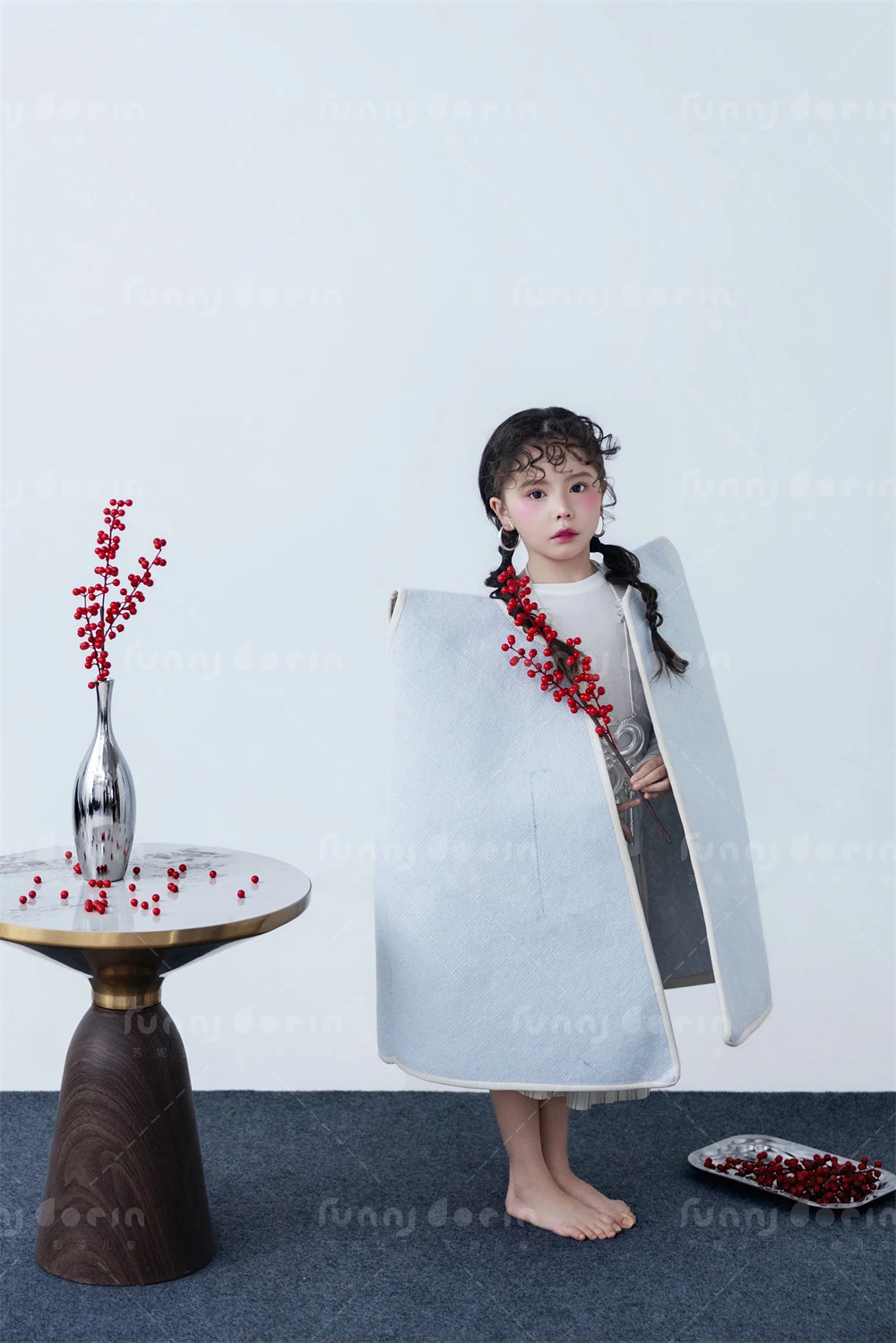 芳妮豆丁儿童摄影 白绒红果