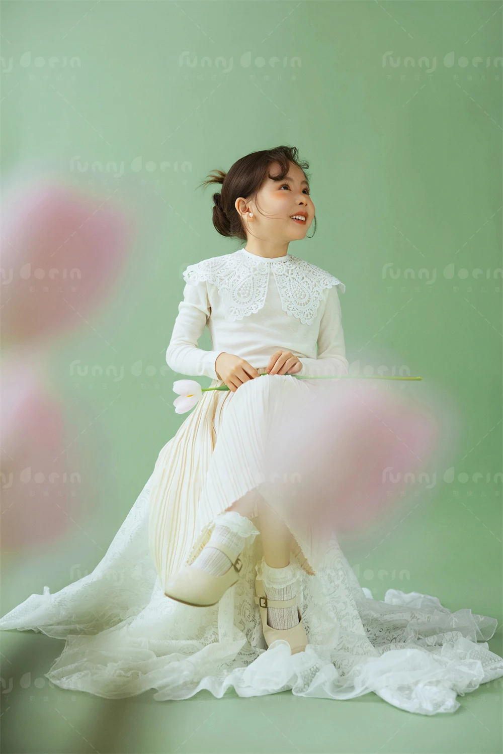 芳妮豆丁儿童摄影 白绒红果