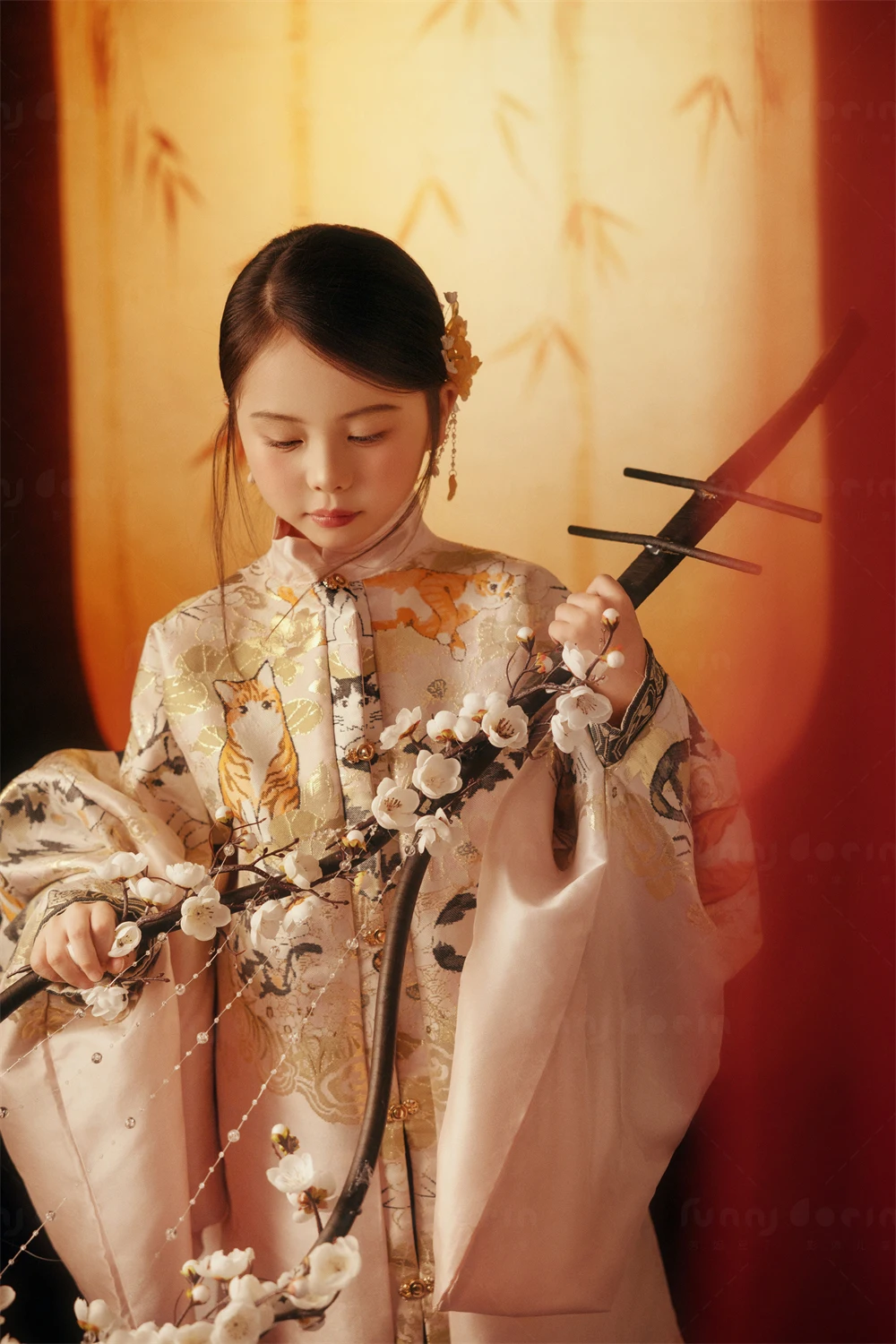 芳妮豆丁儿童摄影 灯下佳人