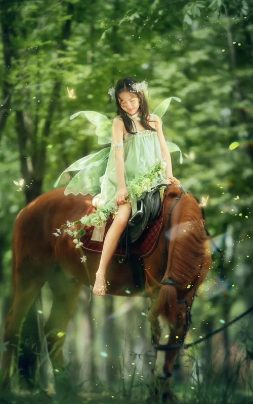 芳妮豆丁儿童摄影-林间信使