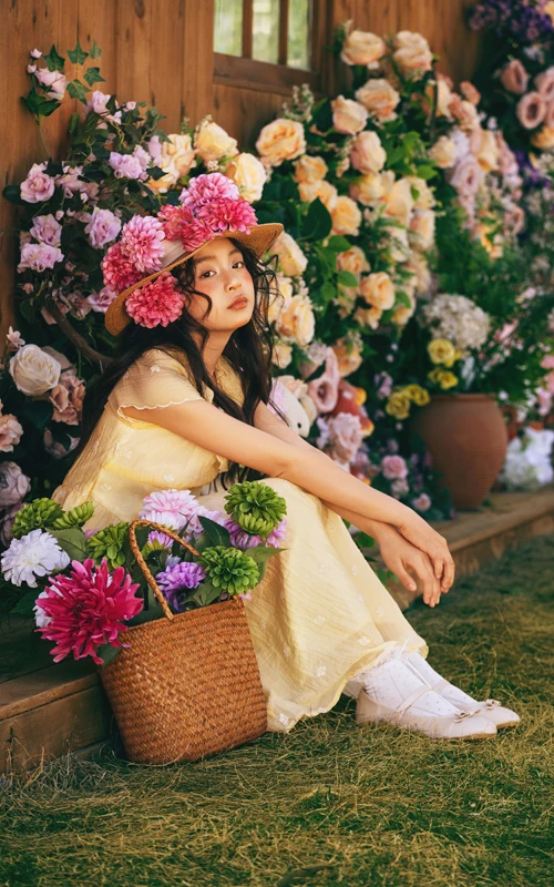 芳妮豆丁儿童摄影-花房少女