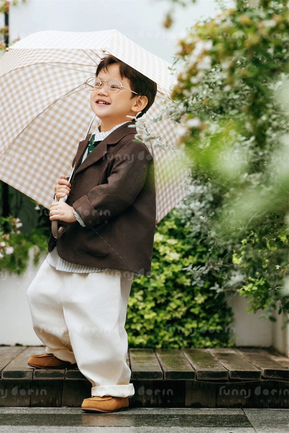 芳妮豆丁儿童摄影 庭院少年信