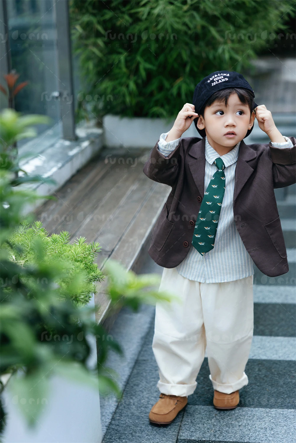 芳妮豆丁儿童摄影 庭院少年信