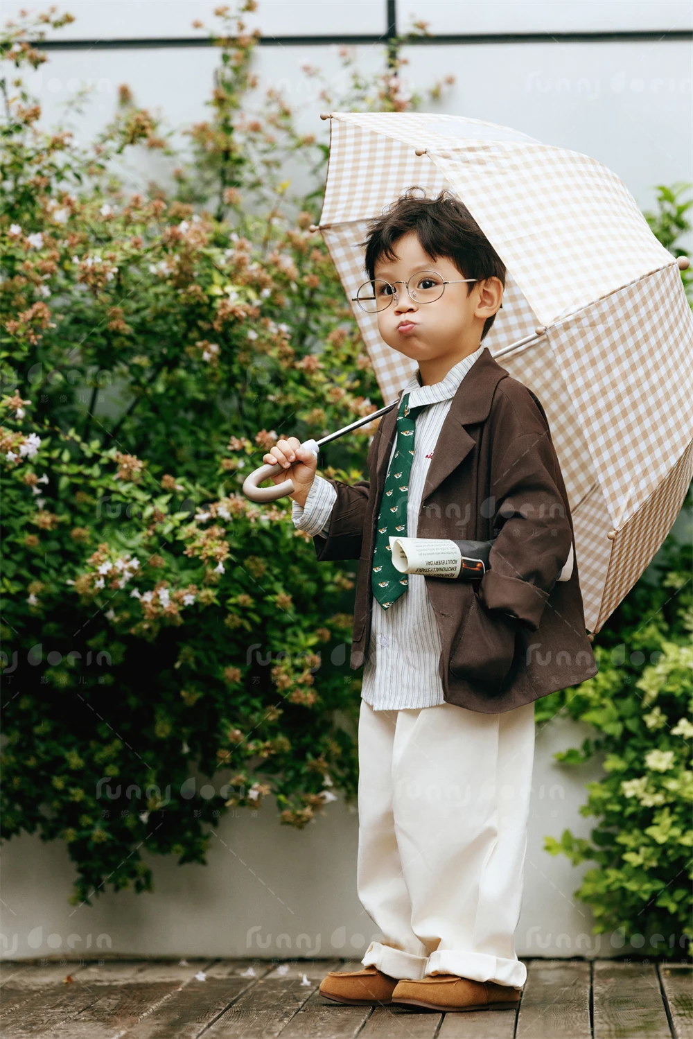 芳妮豆丁儿童摄影 庭院少年信