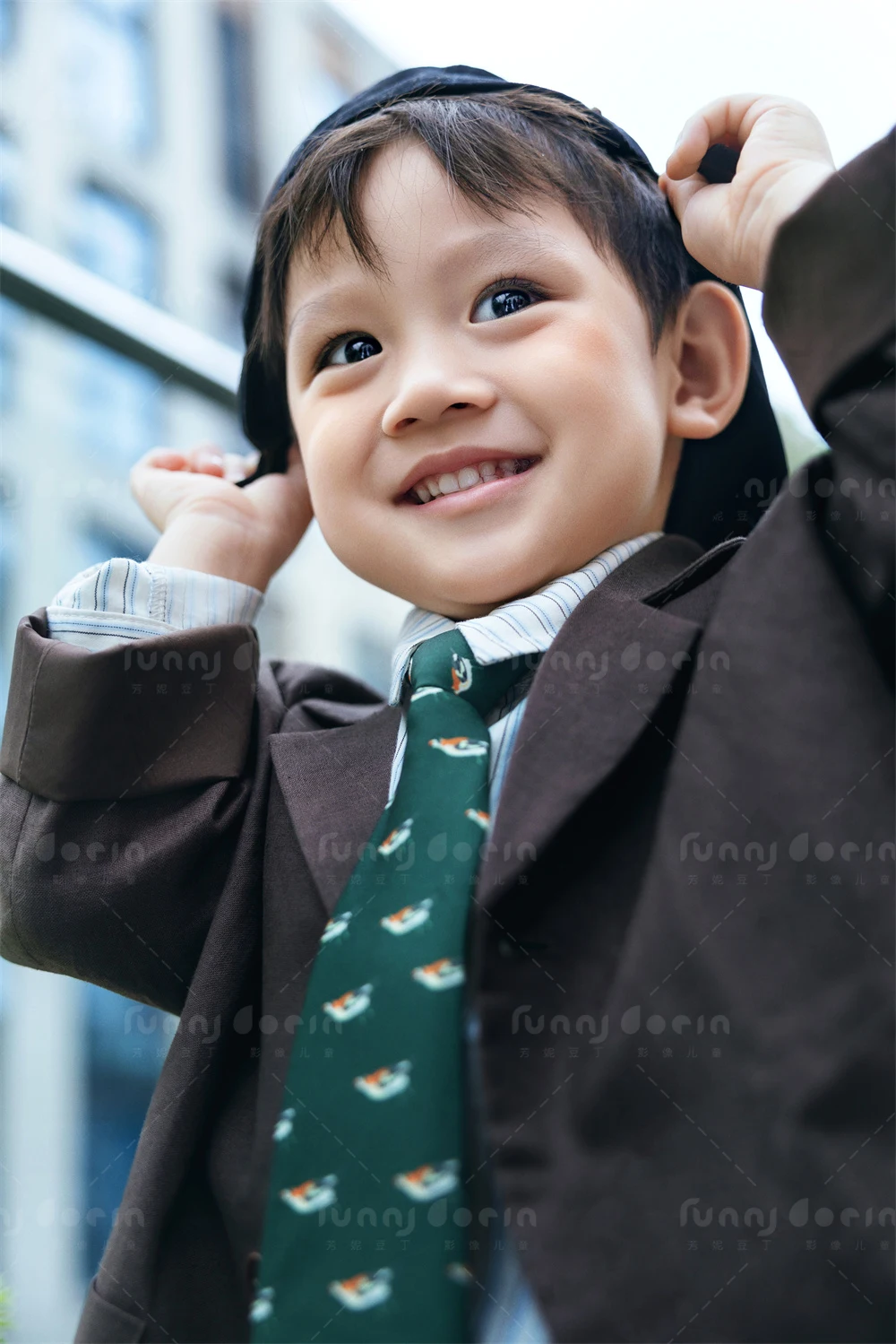 芳妮豆丁儿童摄影 庭院少年信